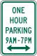 one hour parking time