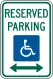 Reserved parking (wheelchair)