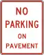 No parking on pavement