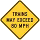 Trains may exceed 80&nbsp;mph