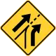 Added right lane on slip lane