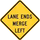 Lane ends merge...