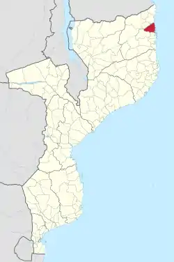 District location in Mozambique