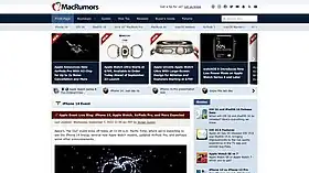 Screenshot of macrumors.com on September 7, 2022, during Apple's iPhone 14 "Far out" event.