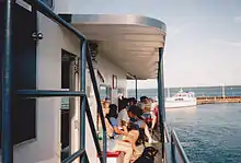 Photograph of a Madeline Island Ferry Boat.