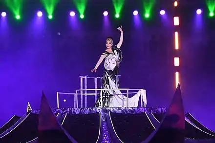 Dixit performing at the opening ceremony of the 2018 Men's Hockey World Cup.