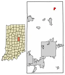 Location in Madison County, Indiana