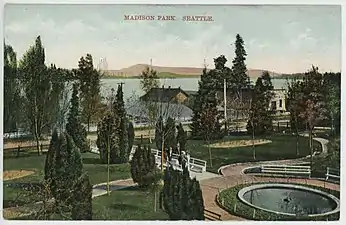 Madison Park fountain, ca. 1910