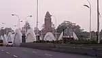 View of Clock Tower and Centenary building from Napier Bridge