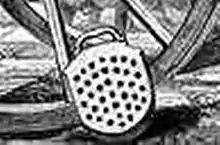 Magazine plate of a Montigny mitrailleuse, designed to hold 37 cartridges and to be slid into the breech before firing.