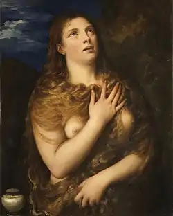 TitianPenitent Magdalene. 84 × 69&nbsp;cm.