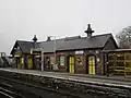 The station building, viewed from the platform.