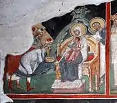 Fragment from medieval fresco, Kremikovtsi Monastery
