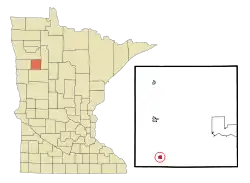Location of Waubun, Minnesota