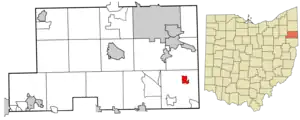 Location of New Middletown in Mahoning County and in the State of Ohio
