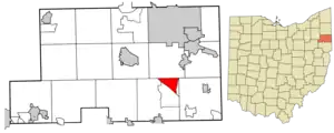 Location of Woodworth in Mahoning County and in the State of Ohio