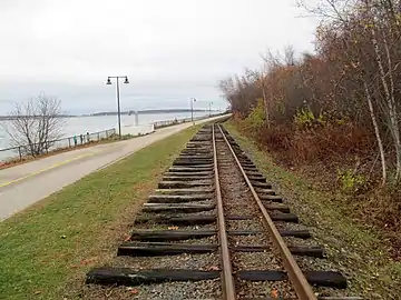 Narrow gauge tracks re-gauged from standard gauge