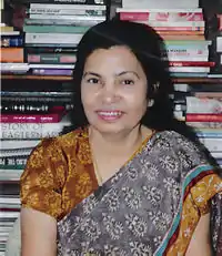 Maitreyee Pushpa at own library