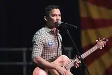 Makana performing for supporters of U.S. Senator Bernie Sanders at a campaign rally in Phoenix 2016