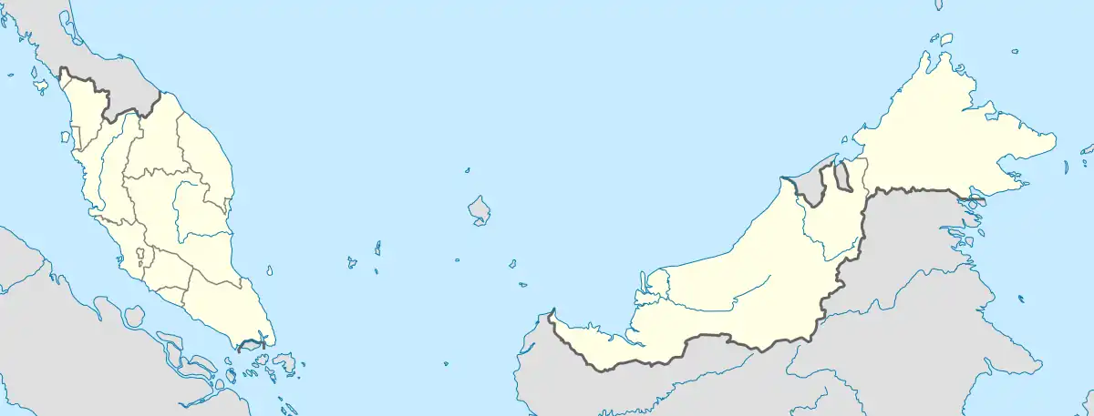 Approximate location where Bonggi is spoken