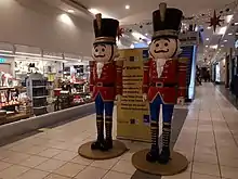 Mall sign on New Year's Eve, 31 December 2021, indicating the need for continued hand hygiene, social distancing and making use of one flow system.