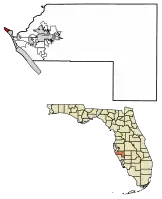 Location in Manatee County, Florida