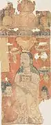 Old Uyghur Manichaean Elect depicted on a temple banner from Qocho.