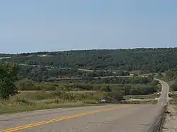 Highway 31 crossing the Pembina Valley in Southern Manitoba.