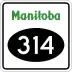 Provincial Road 314 marker