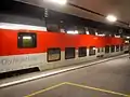 Exterior of a City Night Line WLB-type Doppelstockschlafwagen at Mannheim Hbf (March 2010)