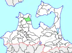 Location of Kanita in Aomori Prefecture