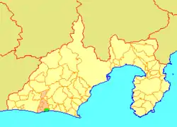 Location of Fukude in Shizuoka Prefecture