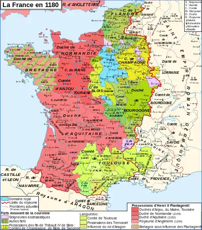 France at the end of the 12th century .mw-parser-output .legend{page-break-inside:avoid;break-inside:avoid-column}.mw-parser-output .legend-color{display:inline-block;min-width:1.25em;height:1.25em;line-height:1.25;margin:1px 0;text-align:center;border:1px solid black;background-color:transparent;color:black}.mw-parser-output .legend-text{}&nbsp;&nbsp;French royal domain
