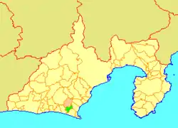 Location of Ogasa in Shizuoka Prefecture