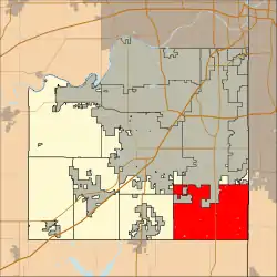 Location in Johnson County