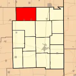 Location in Edgar County