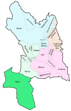 Location within Košice
