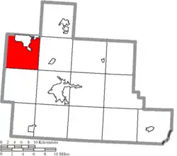 Location of York Township in Athens County
