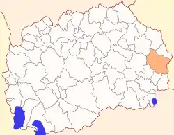 Location of Municipality of Berovo