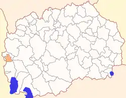 Location of Centar Župa Municipality