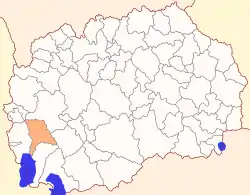 Location of Debarca municipality