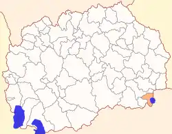 Location of Dojran Municipality