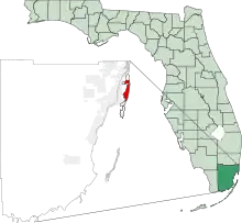Location in Miami-Dade County and the state of Florida