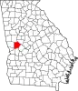 Map of Georgia highlighting Talbot County