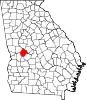 Map of Georgia highlighting Taylor County