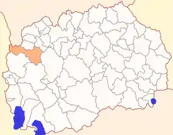 Location of Municipality of Gostivar