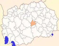 Location of Gradsko Municipality