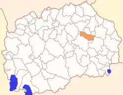 Location of Municipality of Karbinci