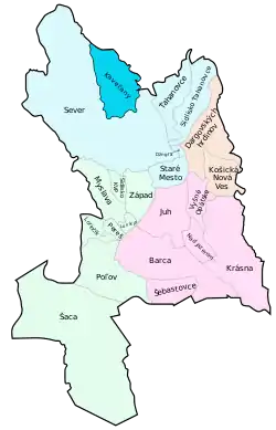 Location within Košice