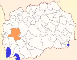 Location of Municipality of Kičevo